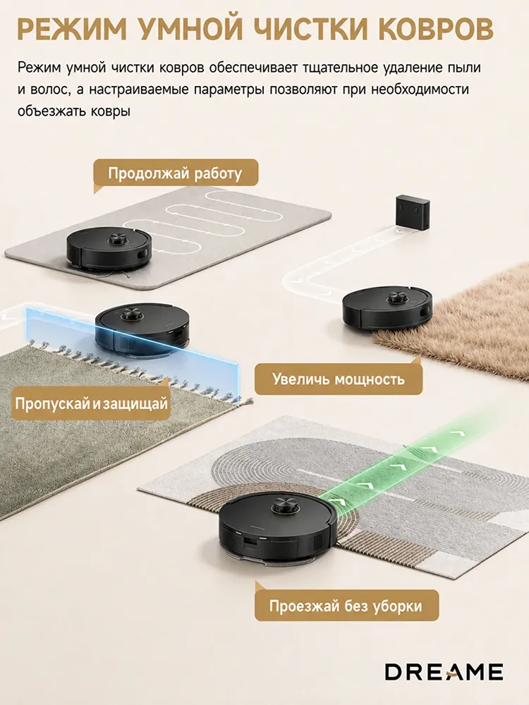 Робот-пылесос Dreame F21,  чёрный